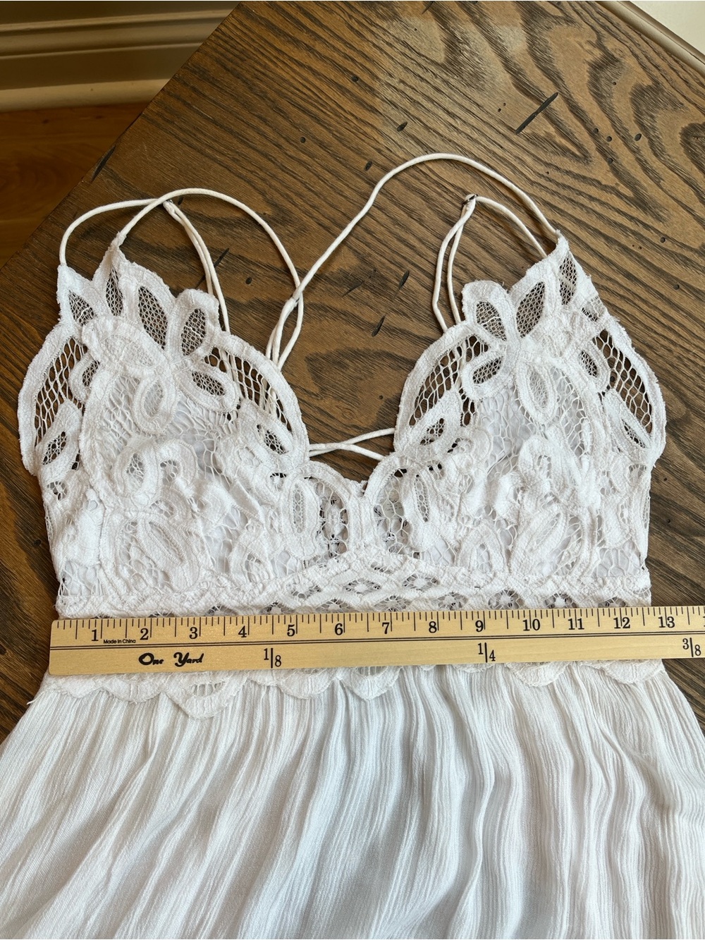 Free People White Lace Mini Dress or coverup - Picture 12 of 13
